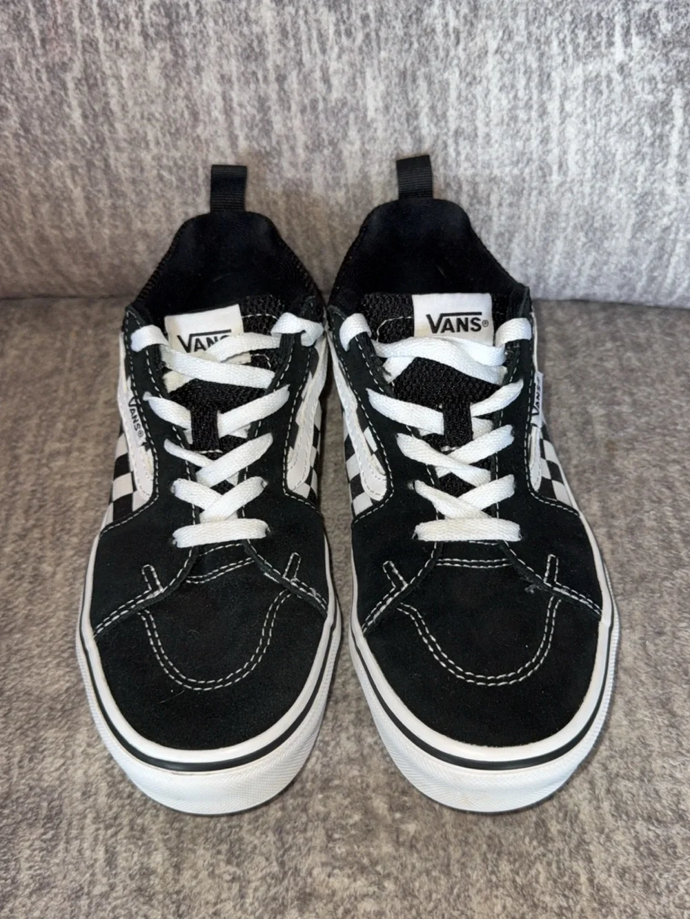 Vans Black & White Checkerboard Old Skool Sneakers – Youth Size 4